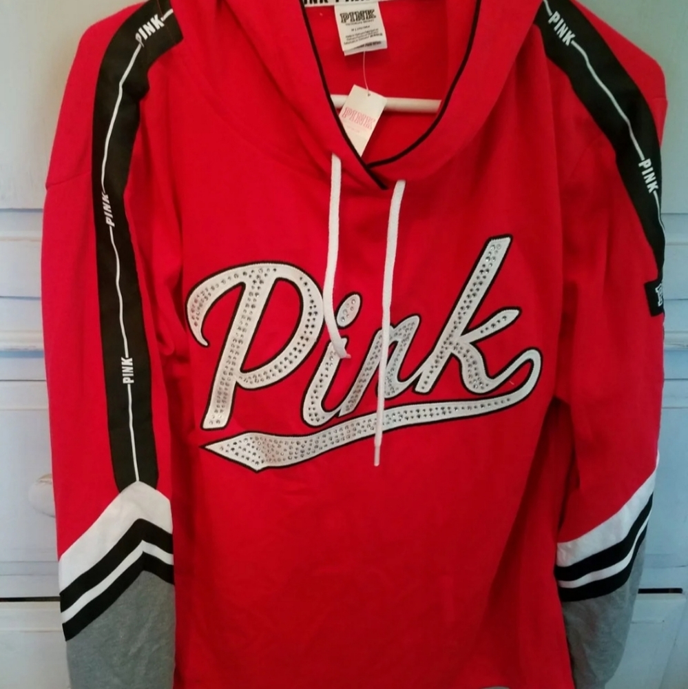 Pink bling hoodie